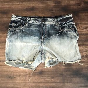 NWOT Hop the Trends Acid Wash Denim Cutoff Shorts